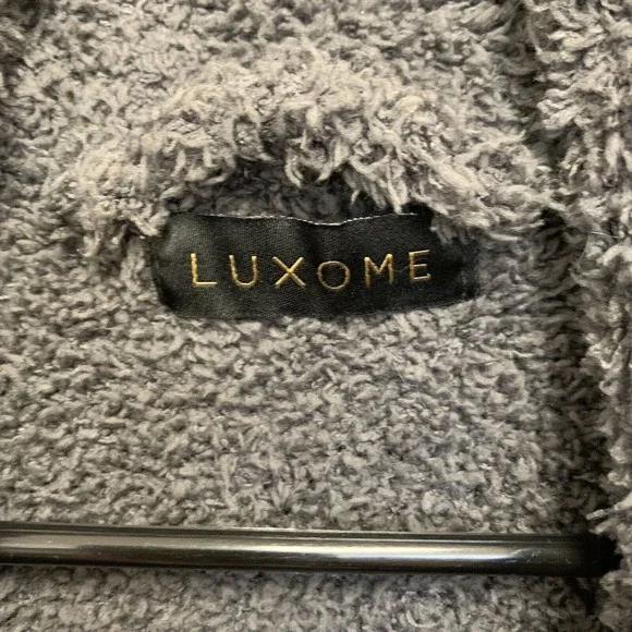 Luxome Unisex Adult's Long Cozy Ultra Plush Robe Grey Medium